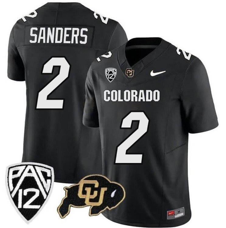 Shedeur Sanders Buffaloes stitched Black Jersey