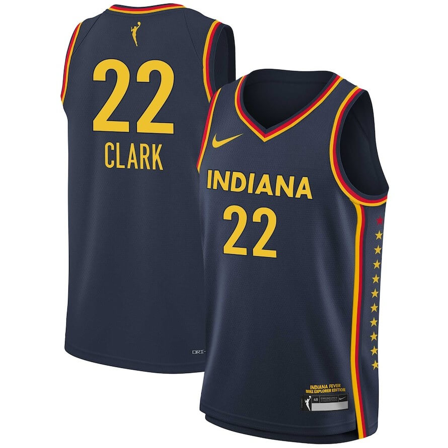 Caitlin Clark Jersey Navy Stitched Indiana Fever