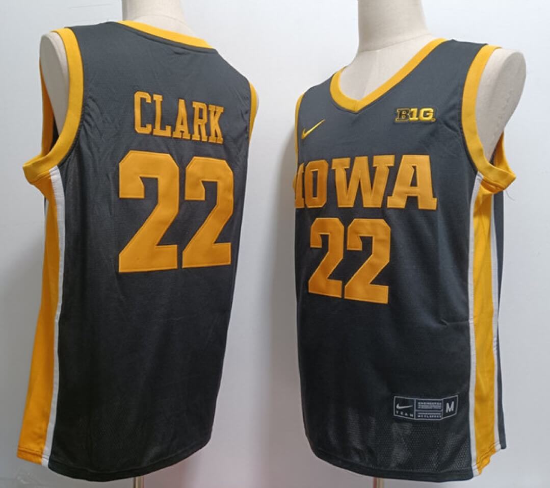 Caitlin Clark Black Iowa Hawkeyes #22 Stitched Jersey