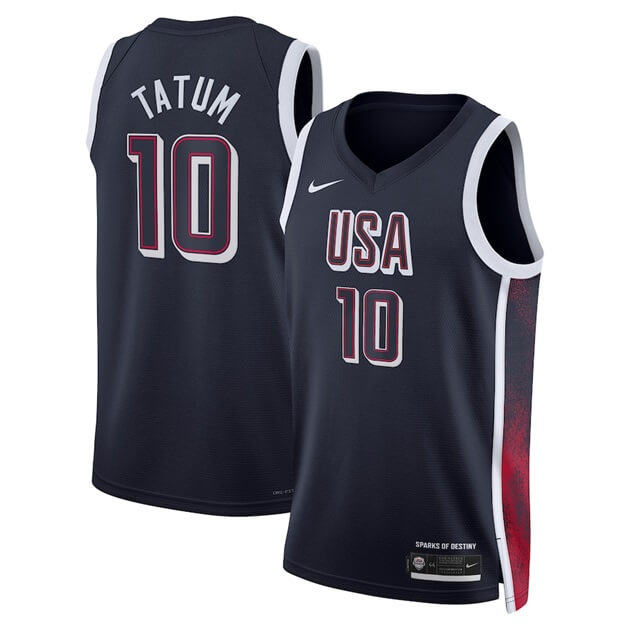 Jayson Tatum USA Basketball National Team 2024 Limited Edition Fan Support Team Jersey Navy