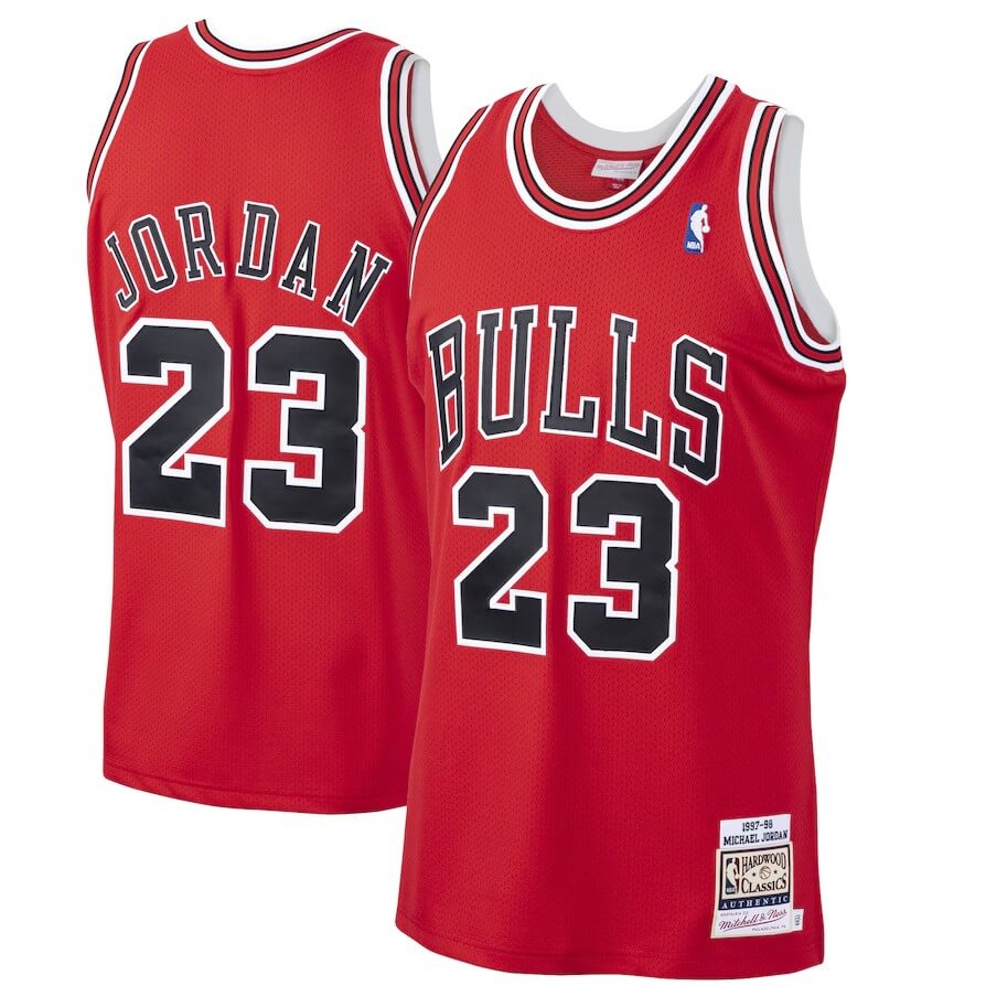 Michael Jordan Mitchell Chicago Bulls & Ness Scarlet 1997/98 Hardwood Classics Jersey